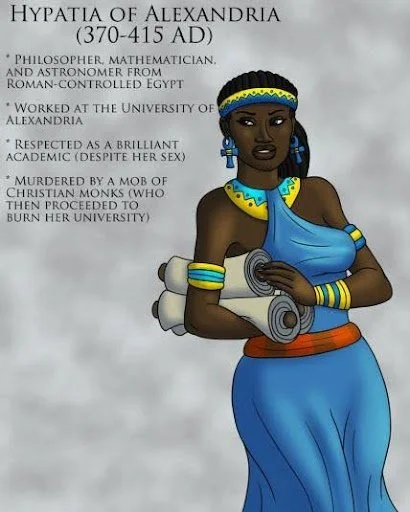 Black Hypatia portrait by dabrand onsphere
